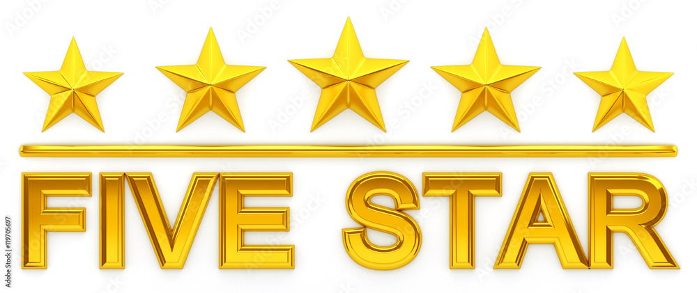 Canvas Prints five star - 3d rendering