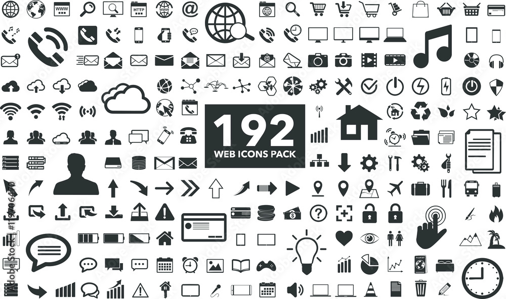 Canvas Prints web icons set