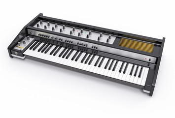 Fototapeta premium 3D Isolated Modern Keyboard Illustration. Music instrument conce