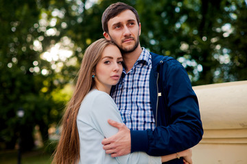 Cute love story of happy and emotional couple