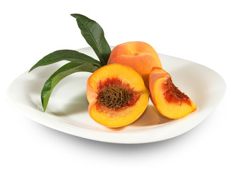 Image of ripe peaches close-up