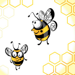 Bee Logo design vector. Icon. Creative Logotype concept.