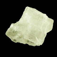  salt crystal on a black background