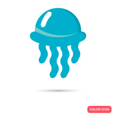 Jellyfish color flat icon