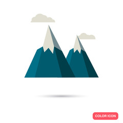 Mountains color flat icon