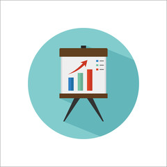 Business presentation color flat icon