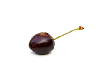 Sweet ripe cherries isolated on white background