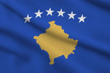 Fototapeta premium Flag of Kosovo