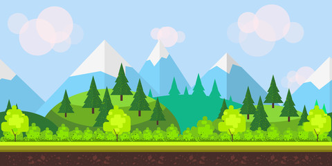 Flat style game background