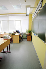 Interior of an empty school class