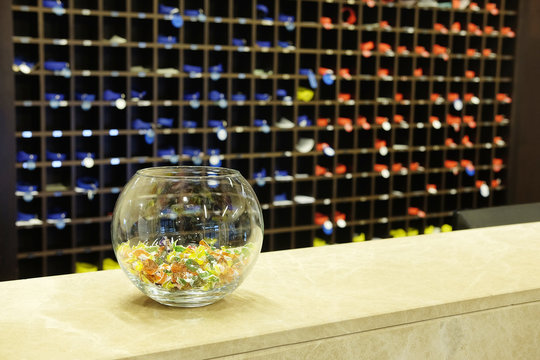 Reception of a fitness center, spa, swimming pool and so on