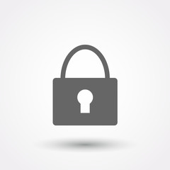 Padlock icon. Vector