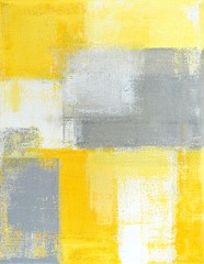 Szary i żółty streszczenie sztuka malarstwo - 119711801