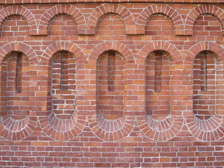 patterned brick wall