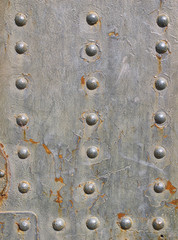 metal surface with rivets