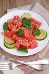 Watermelon salad with lime