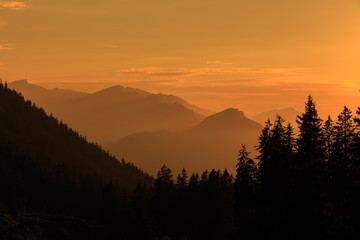 Abendrot über Allgäuer Alpen