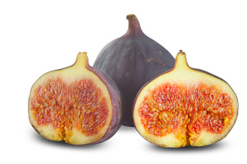 appetizing figs on  white background