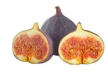 appetizing figs on  white background