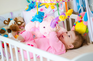 baby in a cot