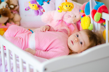baby in a cot