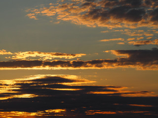Clouds at sunset (backlit)