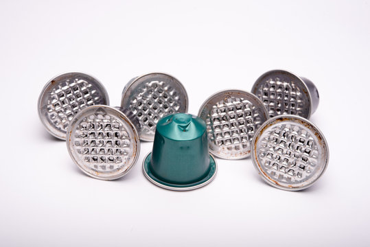 Used coffee capsules