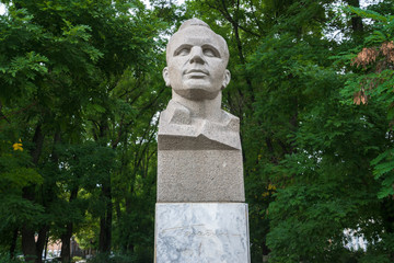Statue of Jurij Alexejevic Gagarin in Tiraspol, the capital of Transnistria, a self governing...