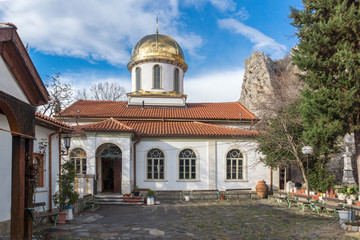 Fototapeta na wymiar Golden Dome of The Fish Church, St. Mary the Annunciation, Asenovgrad, Plovdiv Region, Bulgaria