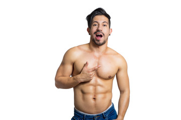 Fototapeta premium joven fitness latino