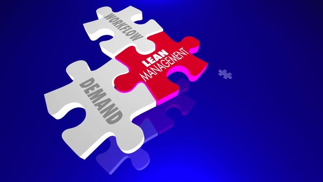 Lean Management Principles Puzzle 3d Animation