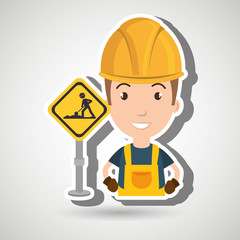 man worker construction vector illustration design eps 10
