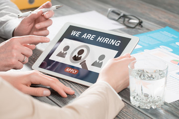 We Are Hiring Career Headhunting Job Concept