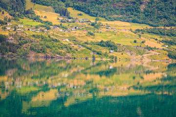 Mountains and fjord in Norway,