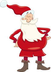 funny santa cartoon