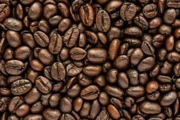 background of brown coffee beans