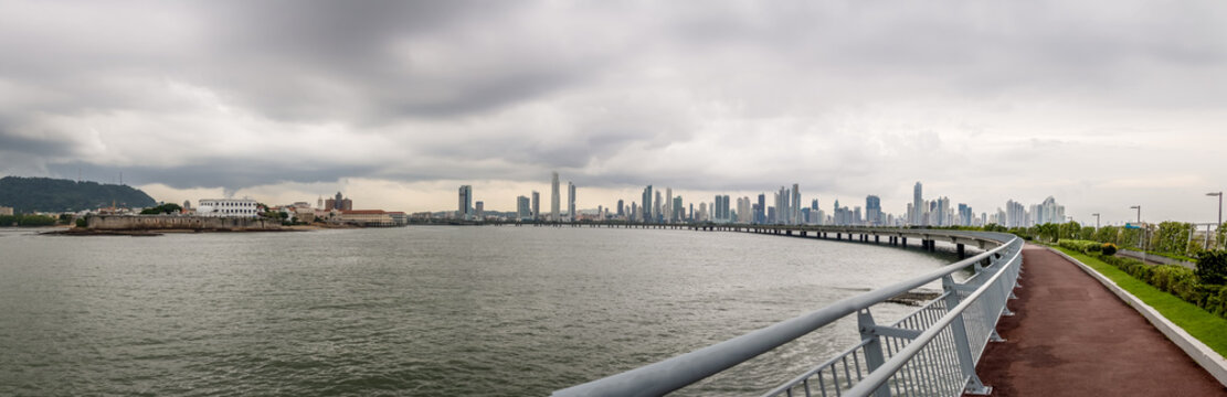Panama City Skyline and Cinta Costera - Panama City, Panama