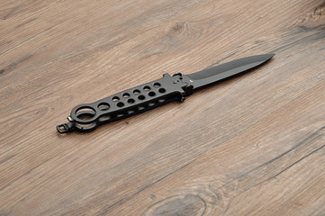 Steel butterfly knife (balisong)