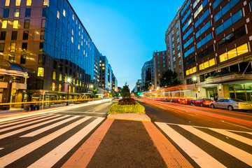 Long Exposure of Connecticut Avenue in Downtown Washington, Dist