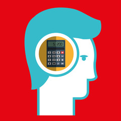 silhouette calculator maths icon vector illustration icon