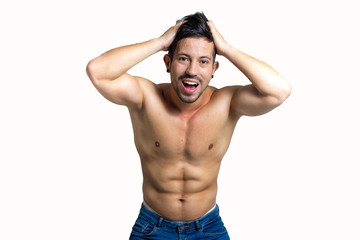 Fototapeta premium joven fitness latino