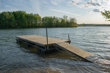 Dock Area on Lake Marburg in Codorus State Park, Pennsylvnia