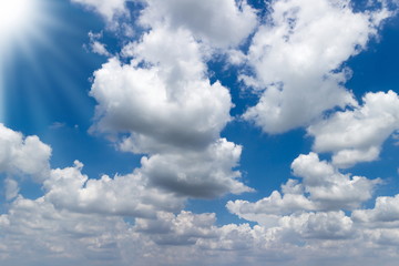 Bright sky and clouds