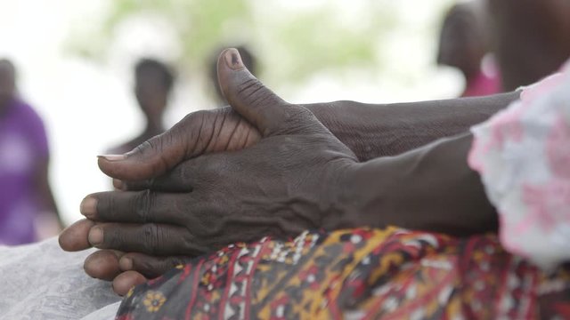 Hardworking hands of African woman