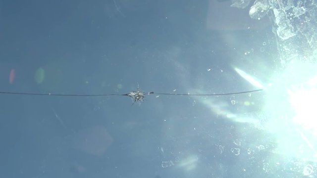 Inside Car Showing Cracked Windscreen