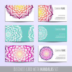 Business cards with mandala.