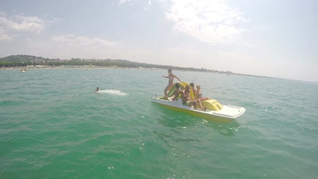 Boy and Girl Jump in the water from 