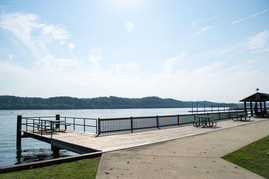 Port Deposit, Maryland Town Next To The Shore Of Susquehanna River