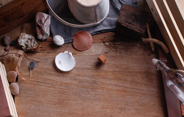 Vintage Marine Wooden Background