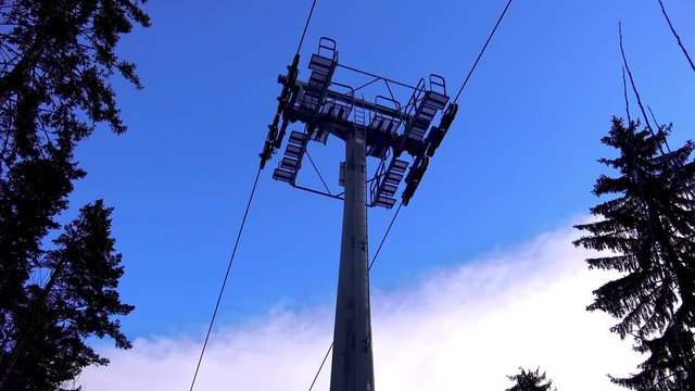Gondola Ski Lift In Bansko, Bulgaria World cup 
